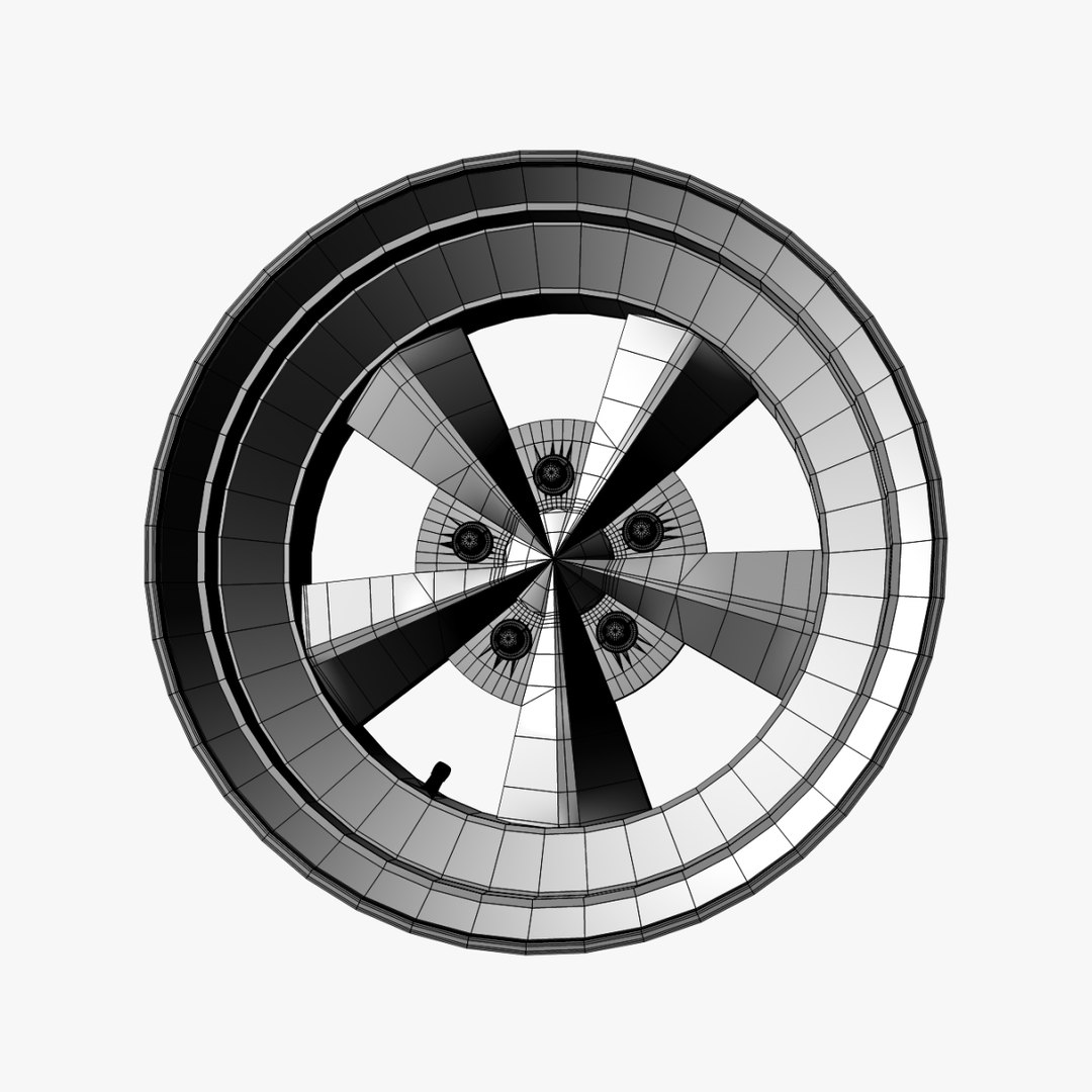3d model muscle car wheel rim