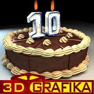 3d model birthday cake