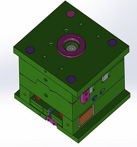 Industrial Low-Pressure Injection Mold 3D CAD Model