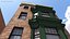 Brick Apartment Building with Blank Walls 3D model