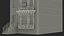 Brick Apartment Building with Blank Walls 3D model