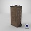 Brick Apartment Building with Blank Walls 3D model