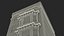 Brick Apartment Building with Blank Walls 3D model
