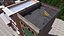 Brick Apartment Building with Blank Walls 3D model