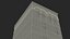 Brick Apartment Building with Blank Walls 3D model
