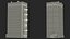 Brick Apartment Building with Blank Walls 3D model