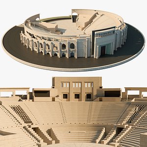 Katara Amphitheater Qatar 3D Model