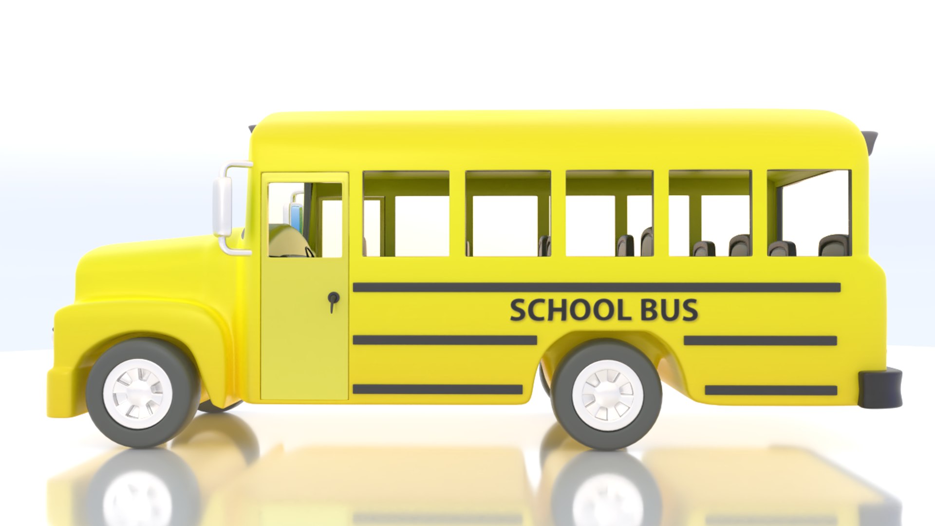 Cartoon Toy School Bus 3D Model - TurboSquid 1499507