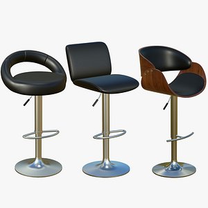 3D Bar Stool Chair V23 model