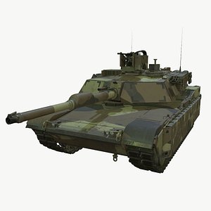3D M1A2 Abrams with TUSK model