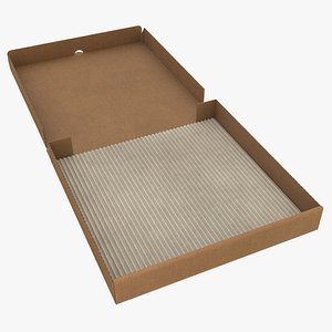 3D Open Pizza Box Large
