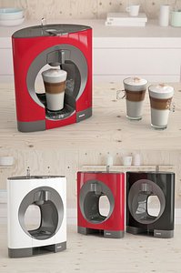 Nescafe Coffee Machine with Capsule Holder Black 3D Model $49 - .upk  .unitypackage .gltf .obj .ma .max .c4d .fbx .blend .3ds .lxo - Free3D