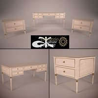Table and bedside tables