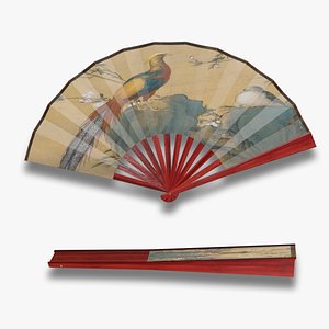3D model Folding fan