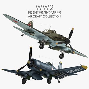 3D WW2 Aircraft Collection Set 1