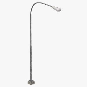 Classic Street Light Single Clean and Dirty 3D model