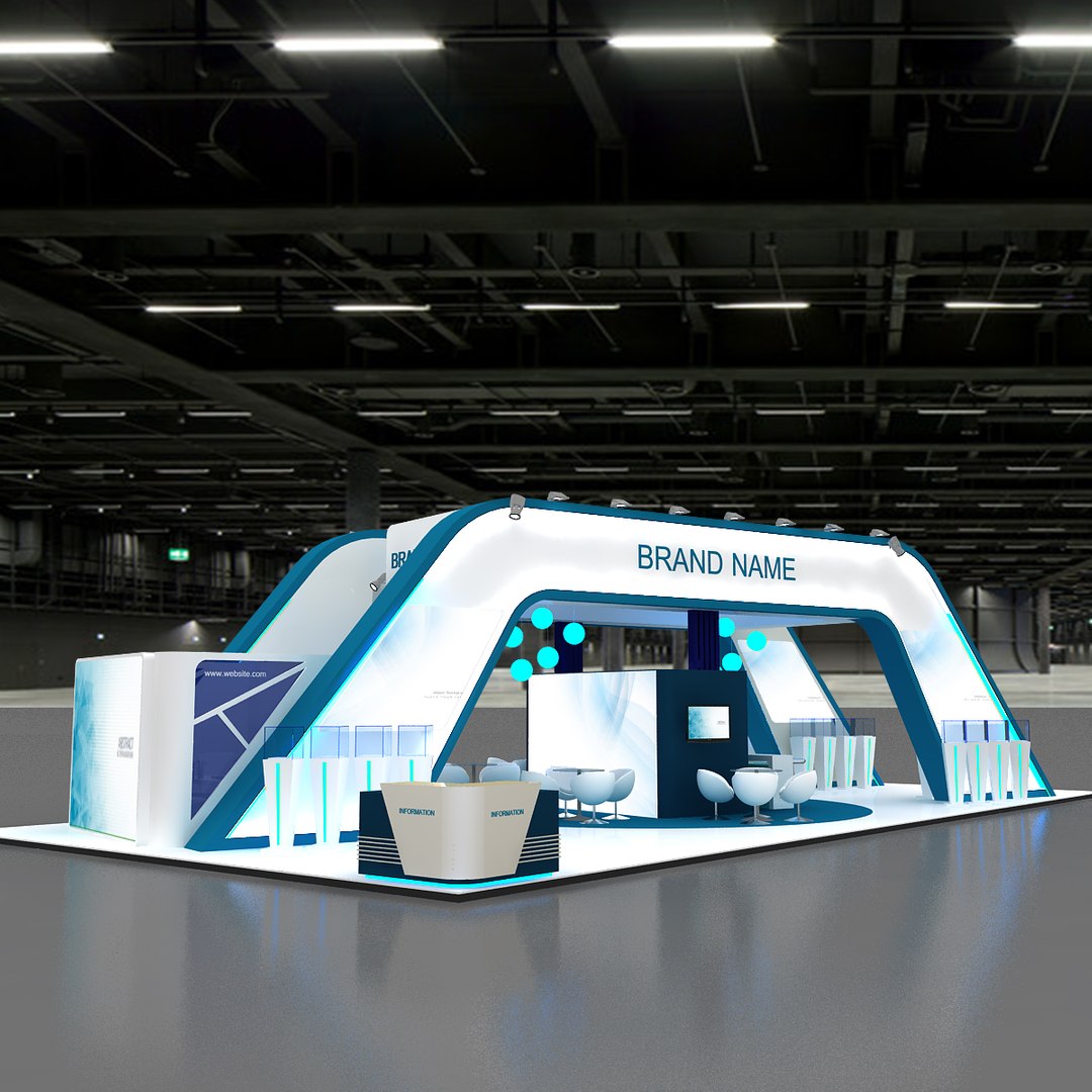 3D 3D Model Exhibition Booth Stand Stall - TurboSquid 2395544