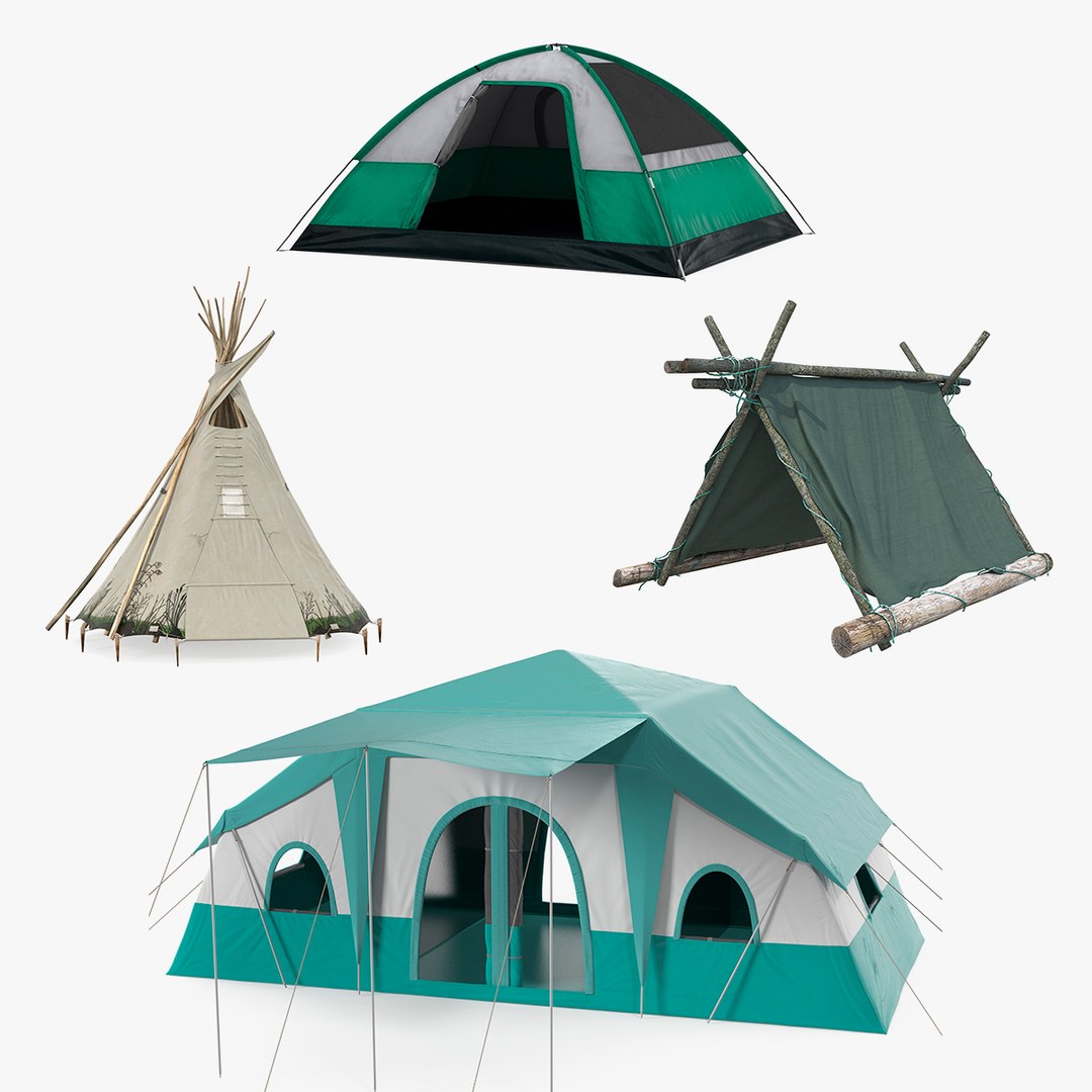 Tents 3D Models Collection 3D model preview