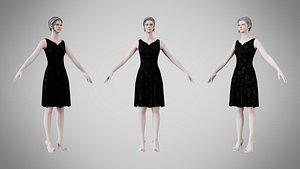 Dress 36 Obsidian Bloom Velvet model