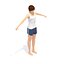 Pyramide Yoga Übung Frau Animation