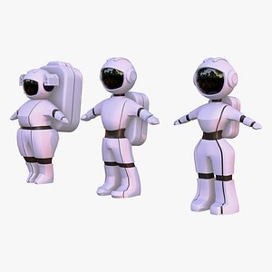 Stylized Space Astronaut Character Set M1