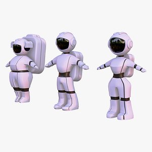 Stylized Space Astronaut Character Set M1