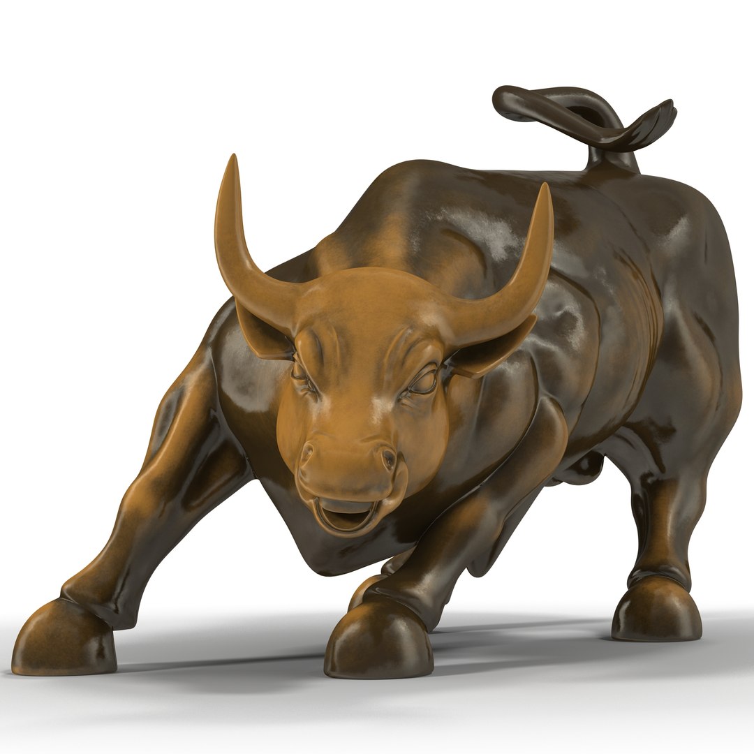Wall Street Bull 3D model preview