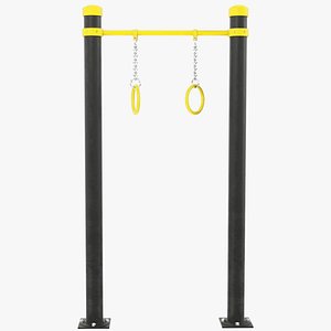 Rings Workout Equipment 3D model
