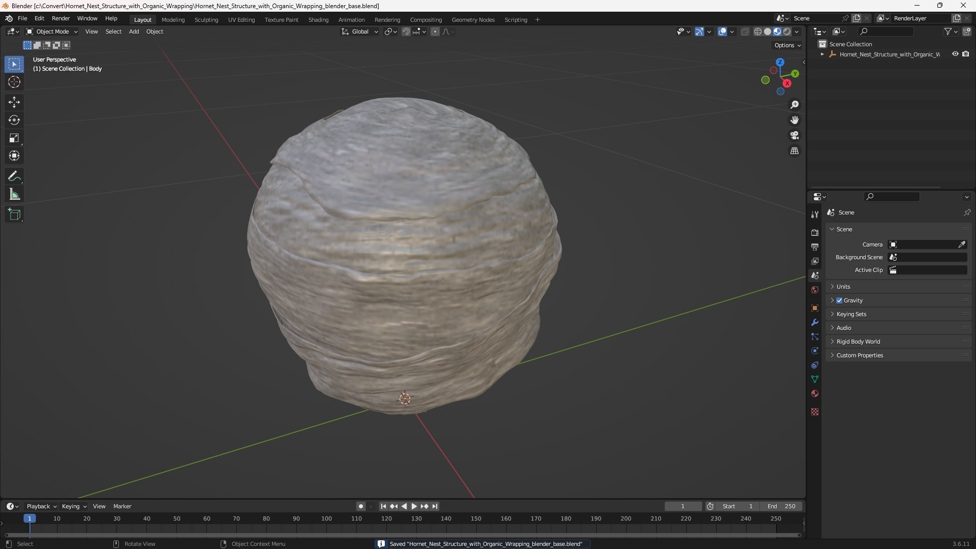 3D Hornet Nest Structure with Organic Wrapping https://p.turbosquid.com/ts-thumb/c0/koqX5b/91/hornet_nest_structure_with_organic_wrapping_1001/jpg/1763433871/1920x1080/fit_q87/78f36500be7daa27f398199f1103ca6c79b366c2/hornet_nest_structure_with_organic_wrapping_1001.jpg