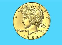 Liberty 1922 coin two face