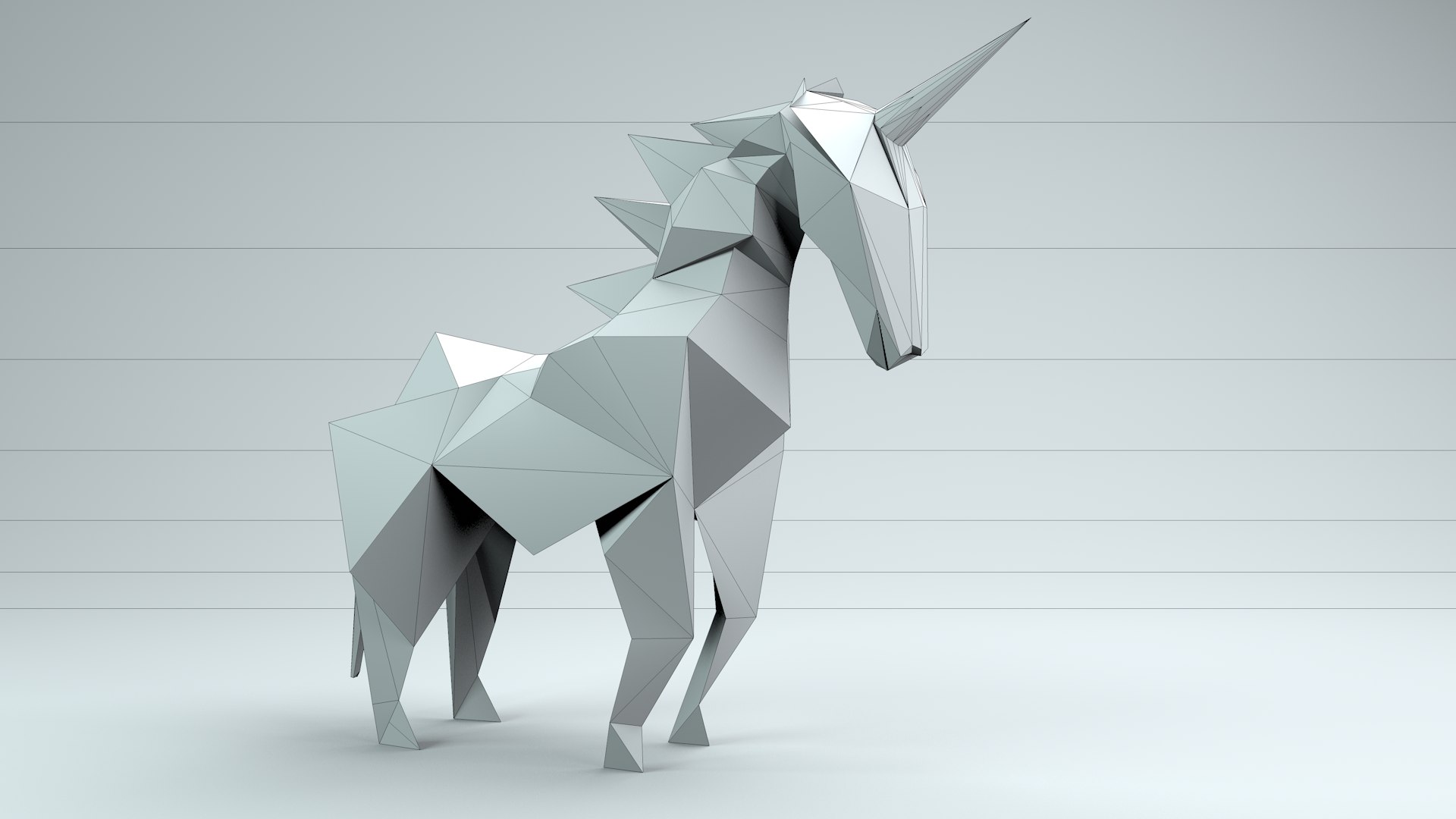 Origami Unicorn 3D Model - TurboSquid 2028838