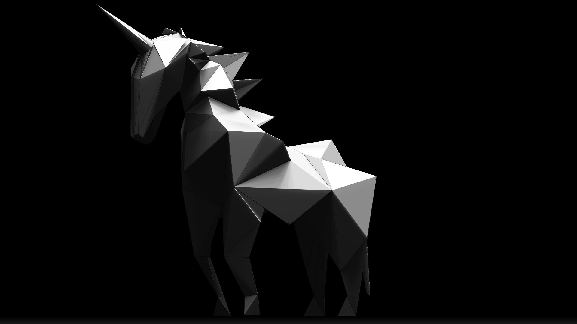 Origami Unicorn 3D Model - TurboSquid 2028838