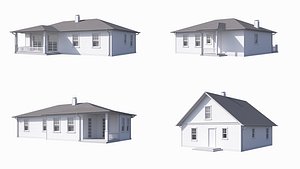 3D model Four Houses Collection 2