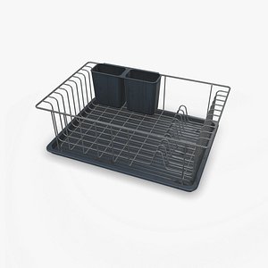 3D model Old Dish Rack Low-poly PBR
