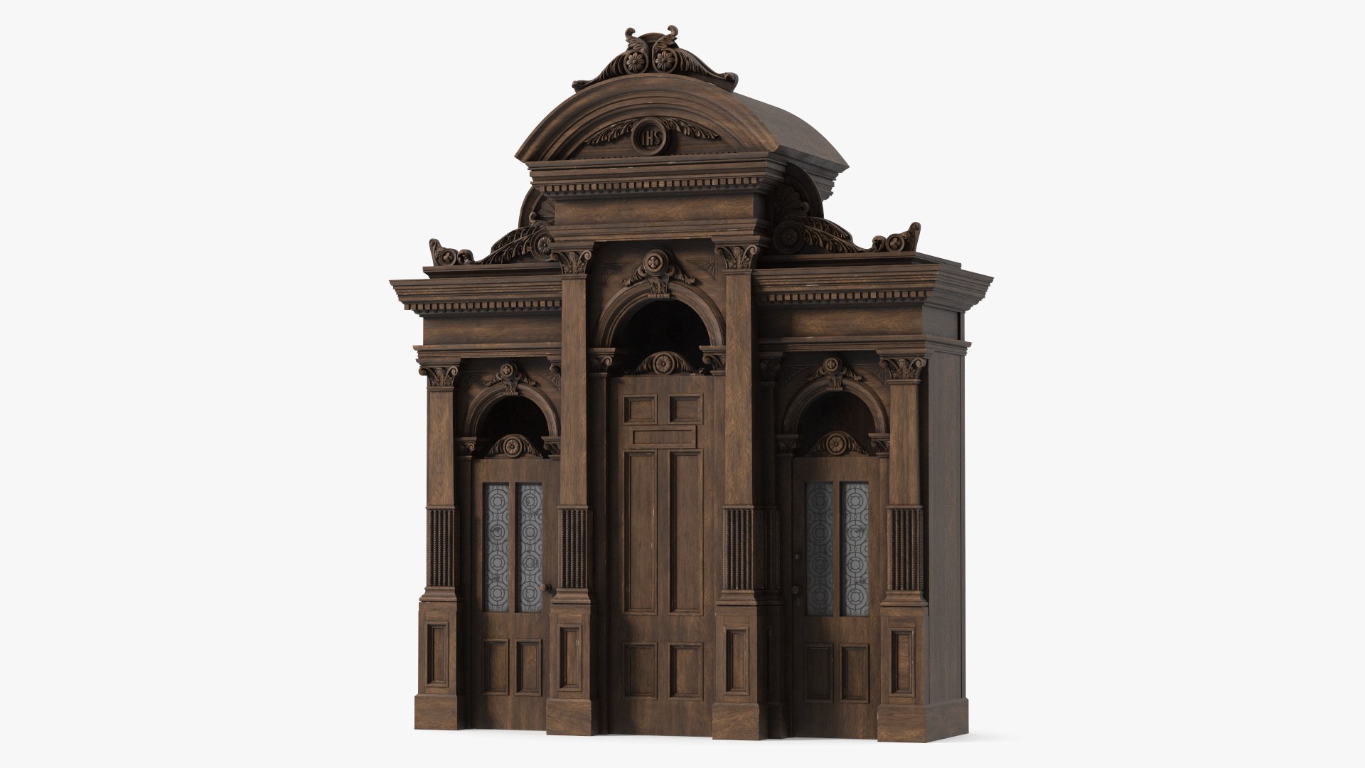 Confessional Booth 3D model preview