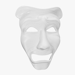3D tragedy theatre mask