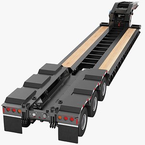 Lowboy Trailer 01 3D model