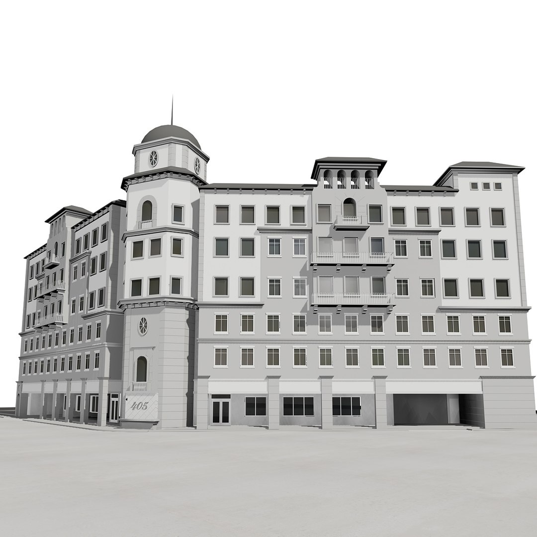 boca raton office building 3d max
