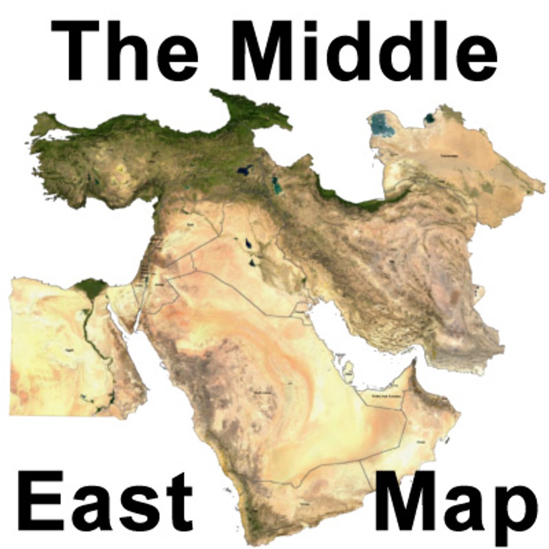 Topographic Middle East 3d Model