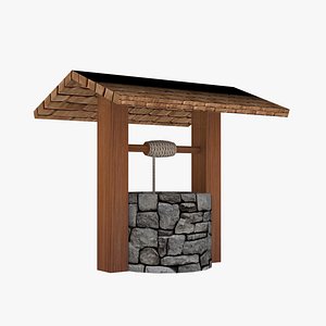 3D model well lowpoly