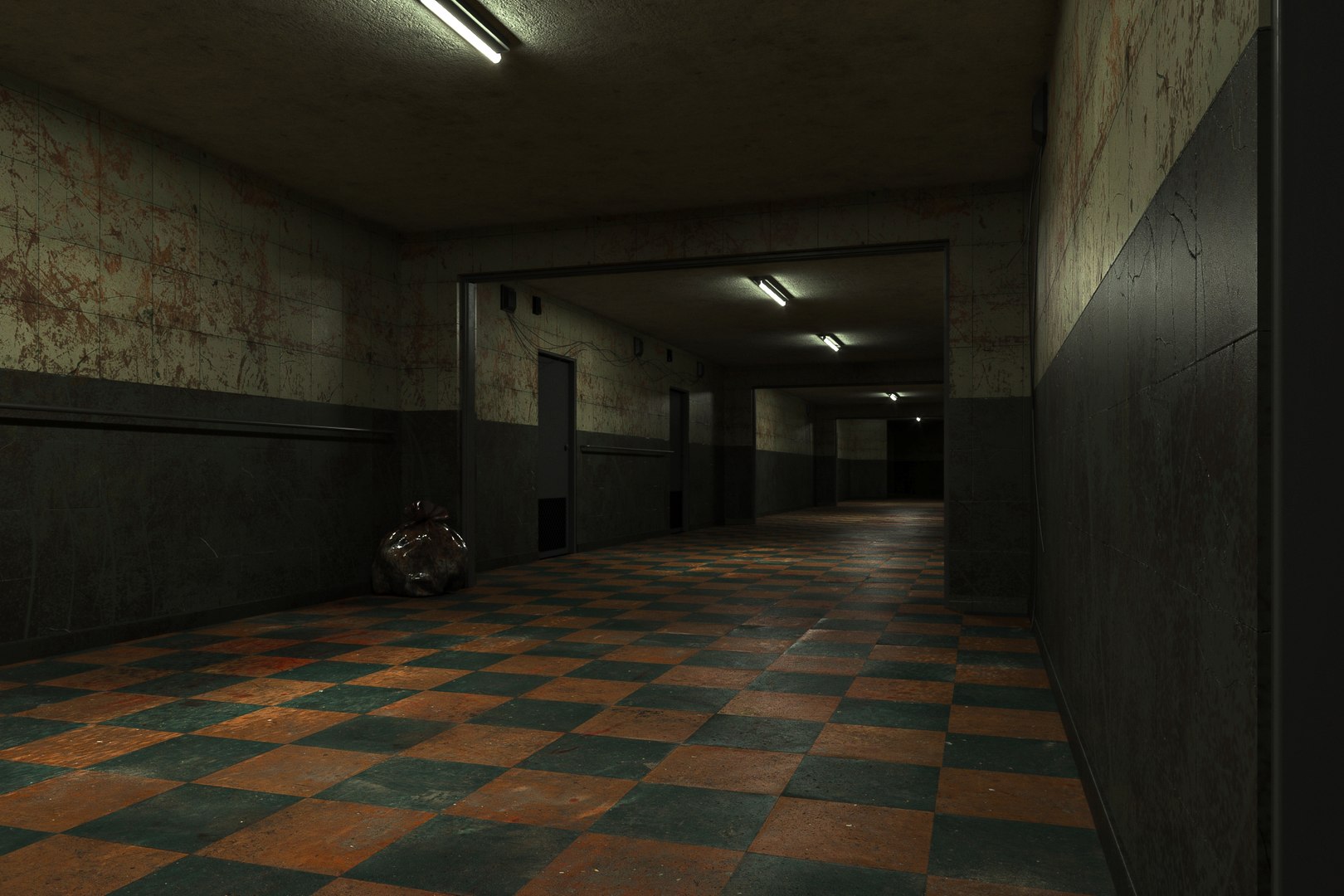 Old Dark Bloody Corridor 06 3D Model - TurboSquid 2052093