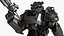 T 60 Power Armor Fallout with Rifle Rigged for Maya