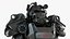 T 60 Power Armor Fallout with Rifle Rigged for Maya