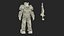 T 60 Power Armor Fallout with Rifle Rigged for Maya
