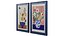 Art print pictures Colourful Bunch in Blue Vase by Frankie Penwill and Flowers on Blue Table by Carl