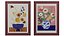 Art print pictures Colourful Bunch in Blue Vase by Frankie Penwill and Flowers on Blue Table by Carl