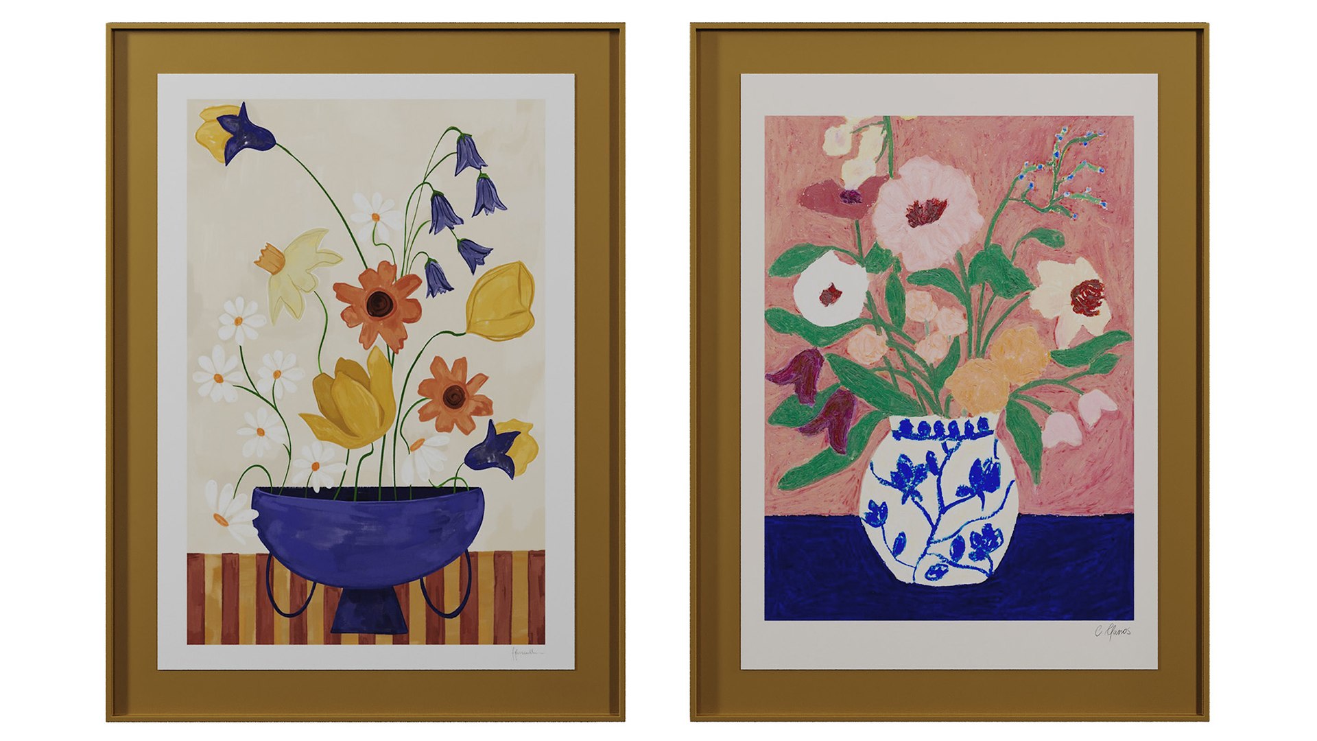 Art print pictures Colourful Bunch in Blue Vase by Frankie Penwill and Flowers on Blue Table by Carl 3D model https://p.turbosquid.com/ts-thumb/c1/FMJmLd/X0/4/jpg/1760355673/1920x1080/fit_q87/c8fe3a200517cea434c12ae8a8293642c58808b5/4.jpg