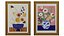 Art print pictures Colourful Bunch in Blue Vase by Frankie Penwill and Flowers on Blue Table by Carl