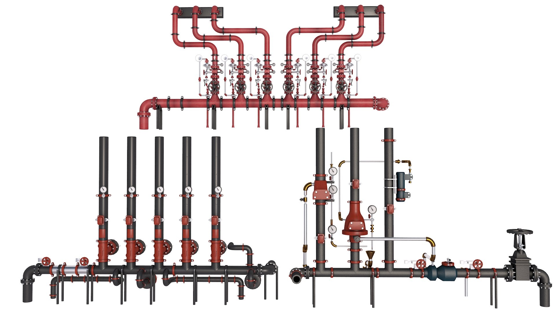 3D Industrial Pipes Collection - TurboSquid 2245446
