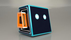 3D Cute Robot Head